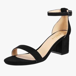 Amazon Black Ankle Strap Block Heels